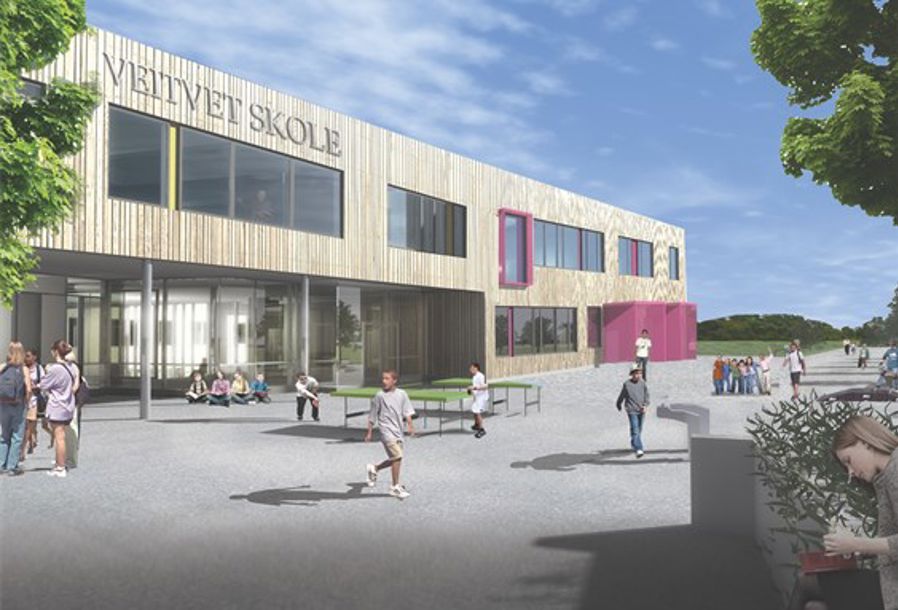 bilde av ny skole